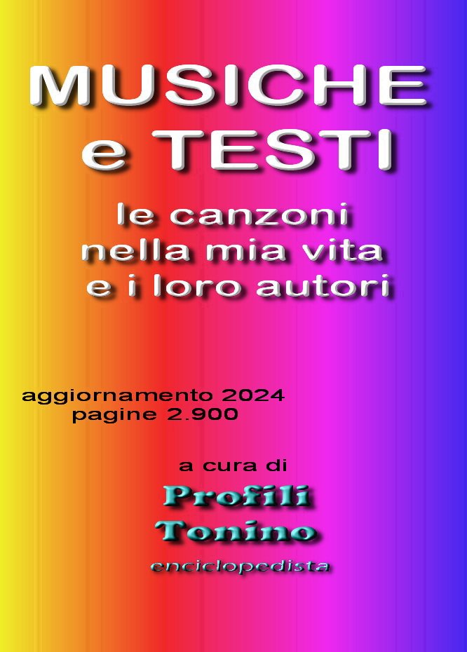 copertina di "Musica e testi - le canzoni della mia vita"
